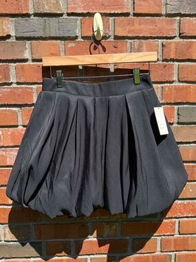 NWT A New Day Black Pleated Bubble Skirt Size S